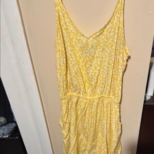 Yellow Floral Women's Short style dresss